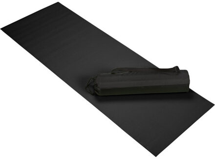 Zwarte yoga/fitness sportmat 60 x 170 cm - Fitnessmat