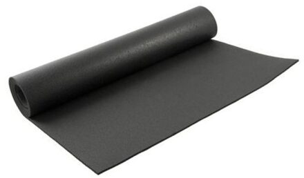 Zwarte yogamat/sportmat 180 x 60 cm - Fitnessmat