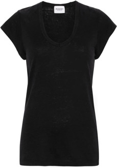 Zwarte Zankou T-shirt Isabel Marant Étoile , Black , Dames - M,S
