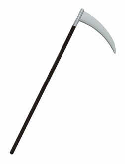 Zwarte zeis van magere Hein - plastic - 103 cm - Halloween accessoires Multi