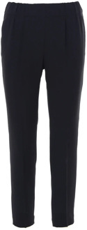 Zwarte zijden blend broek Brunello Cucinelli , Black , Dames - M,2Xs