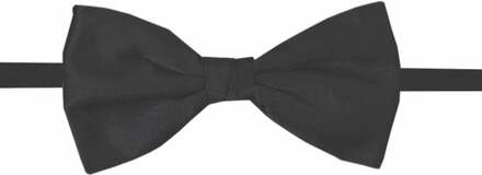 Zwarte zijden vlinderdas PA03