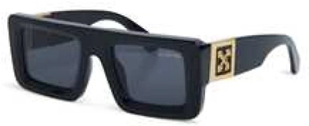 Zwarte zonnebril Aw23 Off White , Black , Dames - 51 MM