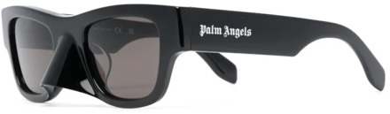 Zwarte zonnebril met origineel etui Palm Angels , Black , Dames - 50 MM