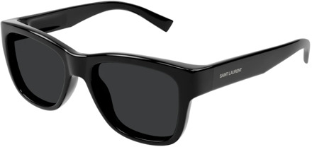 Zwarte zonnebril met originele accessoires Saint Laurent , Black , Heren - 54 MM