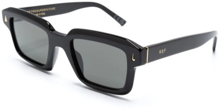 Zwarte zonnebril met originele hoes Retrosuperfuture , Black , Dames - 50 MM