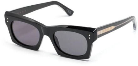 Zwarte zonnebril, veelzijdig en stijlvol Marni , Black , Dames - 52 MM