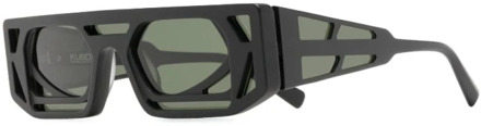 Zwarte zonnebril voor dagelijks gebruik Kuboraum , Black , Unisex - 48 MM