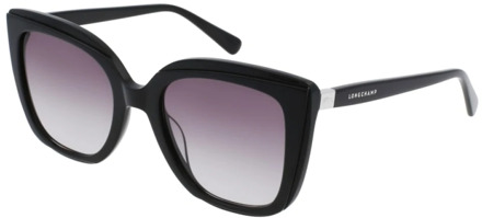 Zwarte zonnebril voor vrouwen Longchamp , Black , Dames - 53 MM