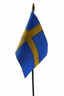 Zweedse landenvlag op stokje