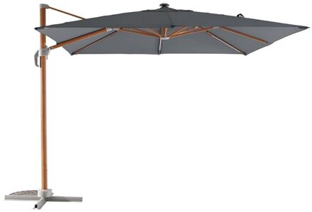 Zweefparasol Antibes - 287x287cm - Antraciet - 360° Draaibaar Met Opwindmechanisme Kantelbaar 220g/m² Aluminium Mast