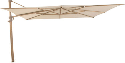 Zweefparasol Finca 4 Seasons 400x300cm woodlook   (sand) Dieptevariant