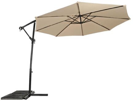 Zweefparasol Gemini - ecru doorsnee 3 mtr