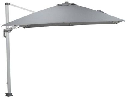 Zweefparasol Hawaii Deluxe 300x300 wit - l. grijs