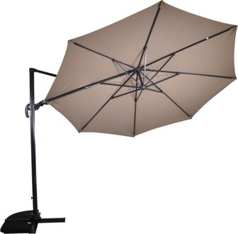 Zweefparasol Virgoflex Taupe Dia. 3,5 Meter Bruin