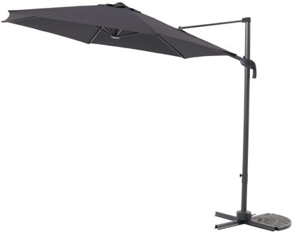 Zweefparasol Vive - D 290cm - Antraciet - 360° Draaibaar 180g/m² Aluminium Mast