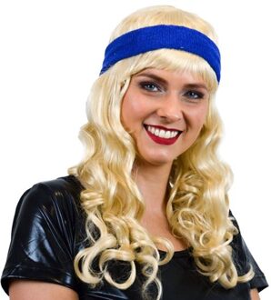 Zweetband 5 Cm Katoen Blauw One-size