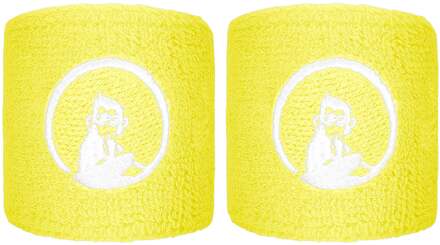 Zweetband Verpakking 2 stuks kort geel - nosize