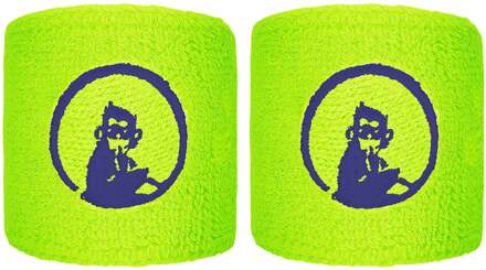 Zweetband Verpakking 2 stuks kort neongroen - nosize