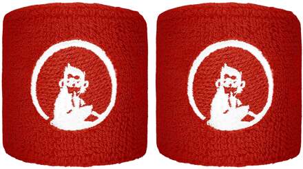 Zweetband Verpakking 2 stuks kort rood - nosize