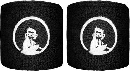 Zweetband Verpakking 2 stuks kort zwart - nosize