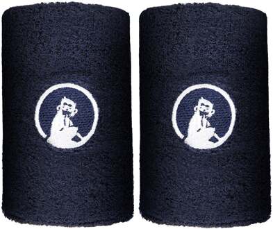 Zweetband Verpakking 2 stuks lang donkerblauw - nosize