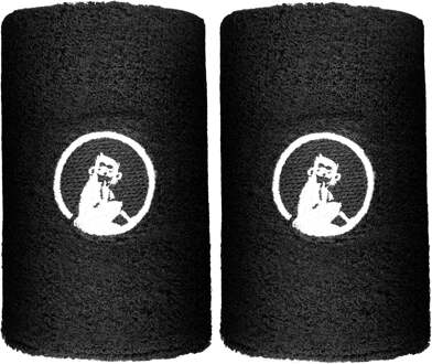 Zweetband Verpakking 2 stuks lang zwart - nosize