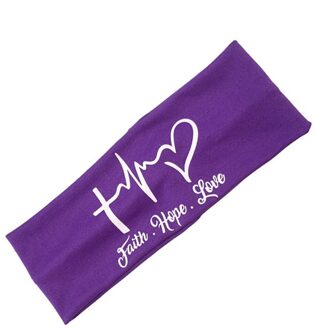 Zweetband Voor Mannen Vrouwen Hoofd Band Yoga Hoofdbanden Hoofddeksels Elastische Sport Haarbanden Sport Haaraccessoires Veiligheid Band # T2P paars