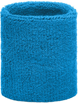 Zweetbandjes pols in aqua kleur