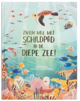 Zwem mee met schildpad in de diepe zee