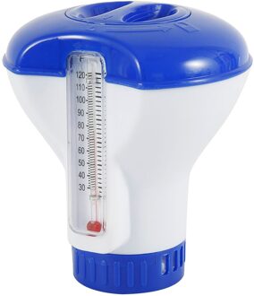Zwembad Drijvende Chemische Chloor Dispenser Met Thermometer Desinfectie Zwembad Schoonmaken Tool Desinfectie Applicator Pomp
