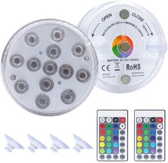 Zwembad Licht Rgb Kleur Veranderende IP68 Waterdicht Zuignap Onderwater Lamp Voor Aquarium Vijvers Tanks Party Decor 2 Sets