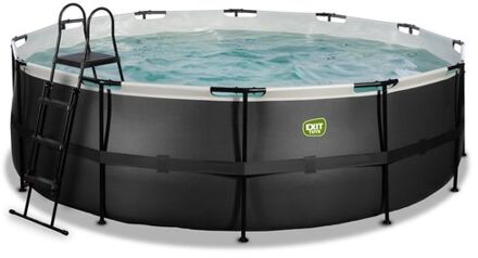 Zwembad ø450x122cm met filterpomp Zwart