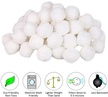 Zwembad Reinigingsapparatuur Speciale Fijne Filter Fiber Bal Filter Lichtgewicht Hoge Sterkte Duurzaam Zwembad Schoonmaken 500g