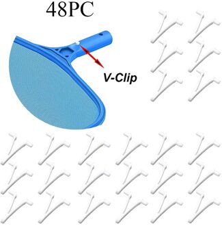 Zwembad Skimmer V Clip Voorjaar Zwembad Pins Locking Clip Sluiting 24/48Pcs Zwembad Schoonmaken Accessoires 48stk