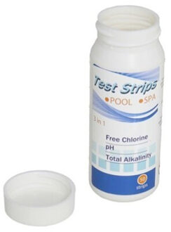 Zwembad water kwaliteit teststrips - 50x stuks - 3 testen in 1 - onderhoud