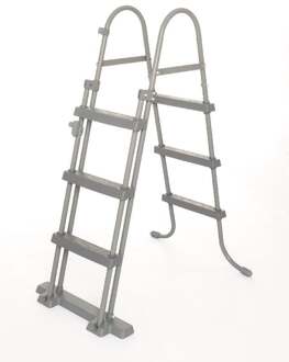 Zwembadladder Flowclear met 4 treden 107 cm Grijs