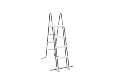 zwembadladder Krystal Clear aluminium 122 cm grijs/wit