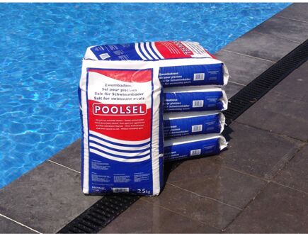 Zwembadzout Poolsel - 25 Kg Wit