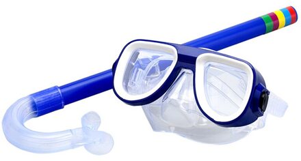 Zwembril Maskers Zwemmen Scuba Kind Pvc Zwemmen Duiken Kids Goggles Masker & Snorkel Set Blauw