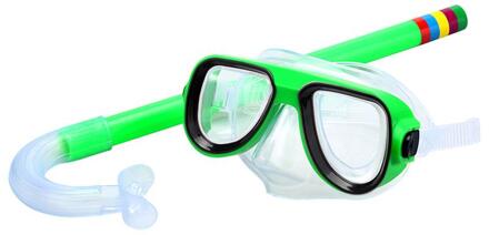Zwembril Maskers Zwemmen Scuba Kind Pvc Zwemmen Duiken Kids Goggles Masker & Snorkel Set groen