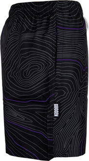 Zwembroek voor Heren, Strepen, Casual Boardshorts, Lijnenpatroon Paars