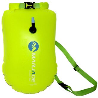 Zwemmen Float Zwemmen Boei Tow Float Dry Bag Met Riem Waterdichte Opblaasbare Opbergtas Enkele Airbag Verdikte Zwemmen Pakket geel
