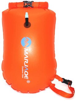 Zwemmen Float Zwemmen Boei Tow Float Dry Bag Met Riem Waterdichte Opblaasbare Opbergtas Enkele Airbag Verdikte Zwemmen Pakket oranje