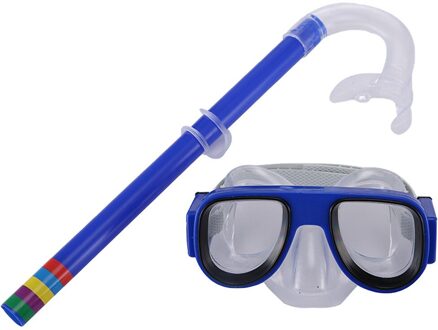 Zwemmen Galvaniseren Grote Frame Silicone Zomer Zwembril Hd Water Sport Zwembad Lunettes De Plongée blauw