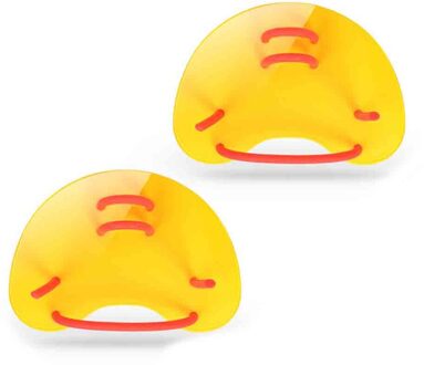 Zwemmen Hand Peddels Vinnen Verstelbare Swim Training Water Sport voor Volwassenen/Kinderen Zwemvliezen Handschoenen duiken gereedschap geel