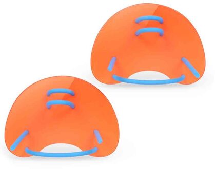Zwemmen Hand Peddels Vinnen Verstelbare Swim Training Water Sport voor Volwassenen/Kinderen Zwemvliezen Handschoenen duiken gereedschap oranje