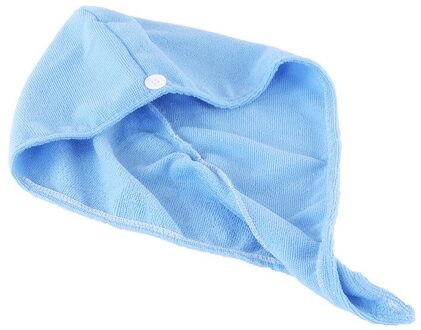 Zwemmen Handdoek Zachte Douche Cap Microfiber Badhanddoek Haar Droog Sneldrogend Lady Badhanddoek Hoed Voor Dame Man Tulband hoofd Wrap blauw