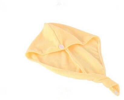 Zwemmen Handdoek Zachte Douche Cap Microfiber Badhanddoek Haar Droog Sneldrogend Lady Badhanddoek Hoed Voor Dame Man Tulband hoofd Wrap geel