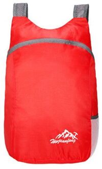 Zwemmen Opbergtas 15L Lichtgewicht Multifunctionele Packable Rugzak Opvouwbaar Ultralight Rugzak Dagrugzak Tas Voor Mannen Vrouwen rood